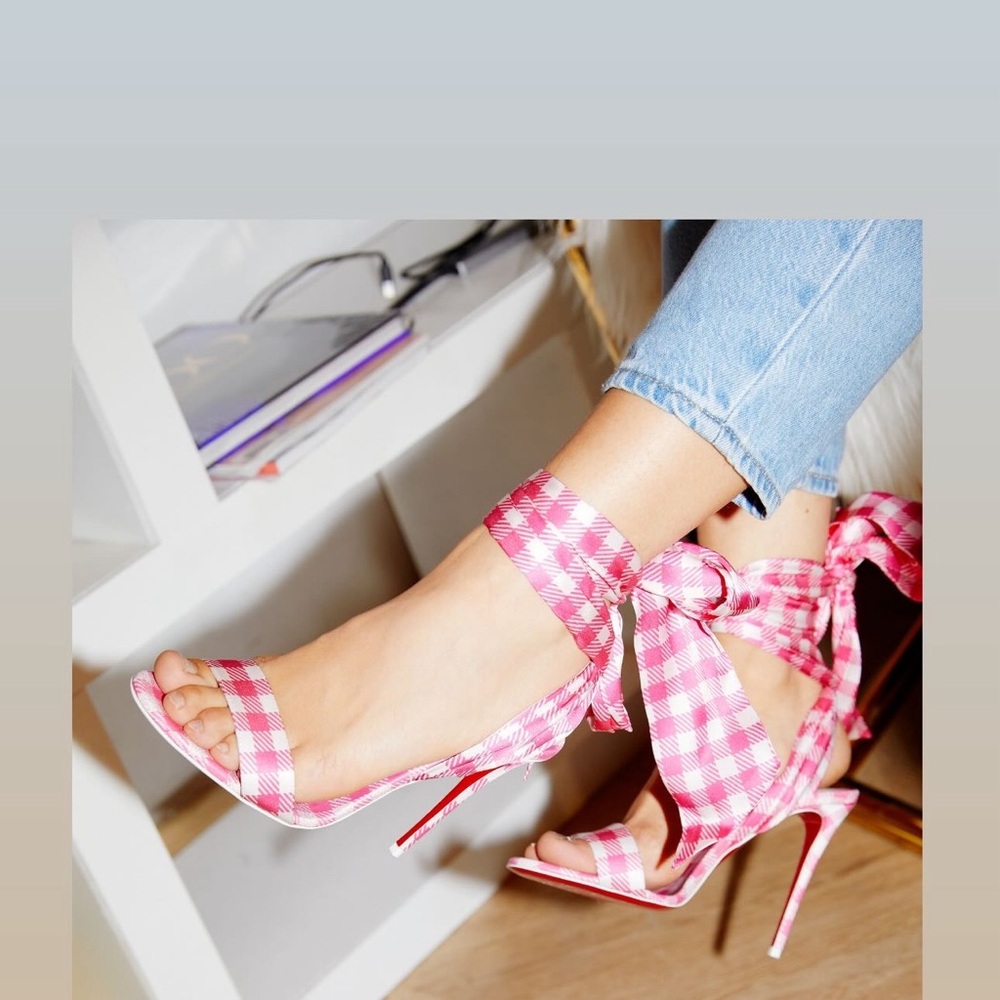 Christian Louboutin Pink Gingham Heels
